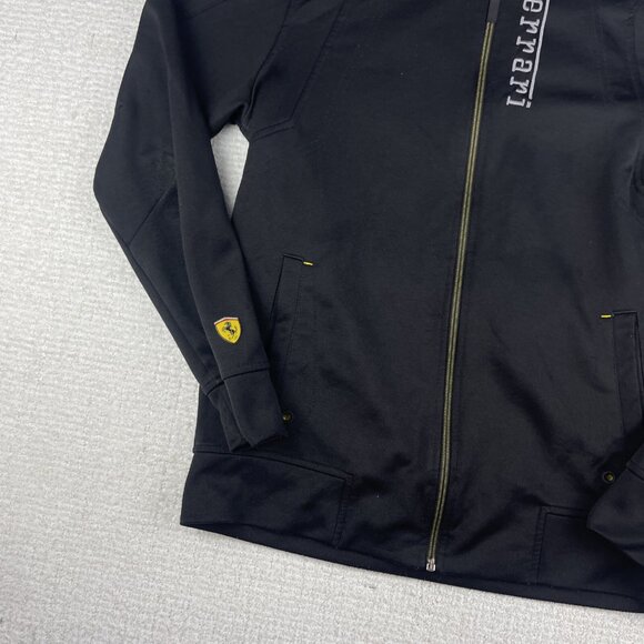VTG Puma x Ferrari Racing Jacket Full Zip Logo Track Suit Style Black (Read) - Picture 4 of 16